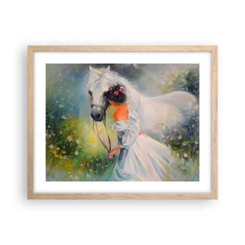 Poster in einem Rahmen aus heller Eiche - Wie aus einem schönen Traum - 50x40 cm