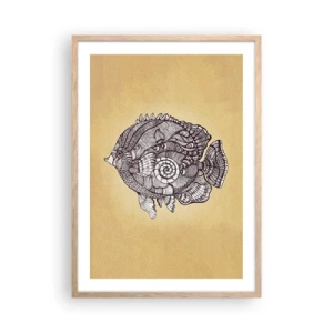Poster in einem Rahmen aus heller Eiche - Aus dem Ozean der Ornamente - 50x70 cm