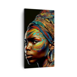 Bild auf Leinwand - Leinwandbild - Afrikanische Königin - 45x80 cm