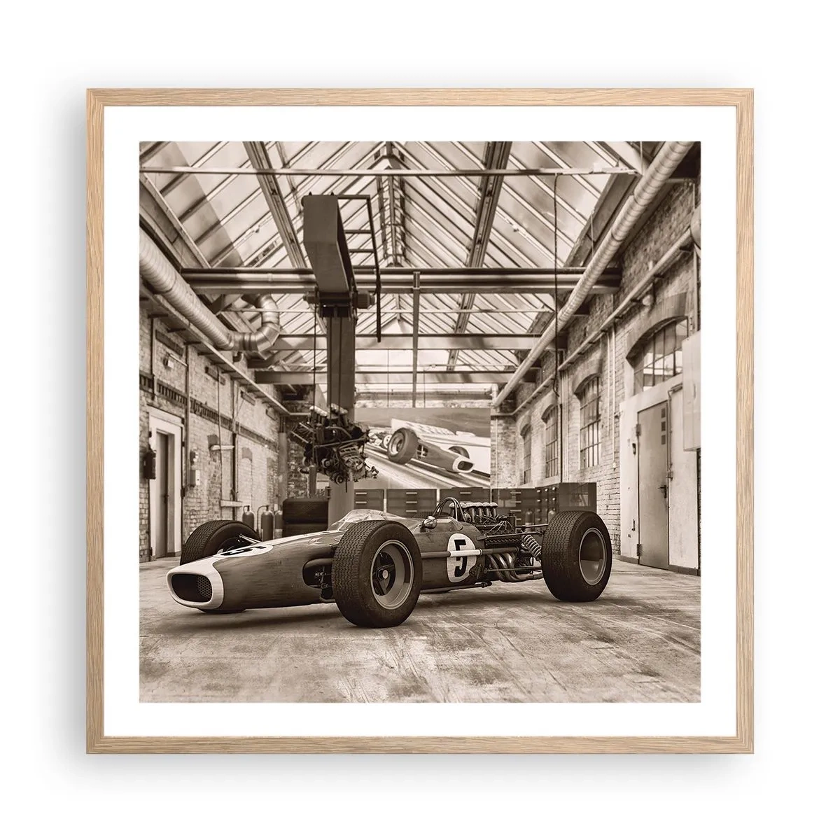 Poster in einem Rahmen aus heller Eiche - Die Siegerruhe - 60x60 cm