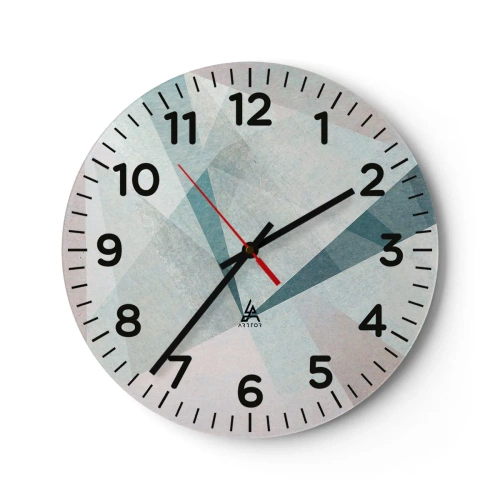 Wanduhr - Glasuhr - Einfach aber dynamisch - 30x30 cm