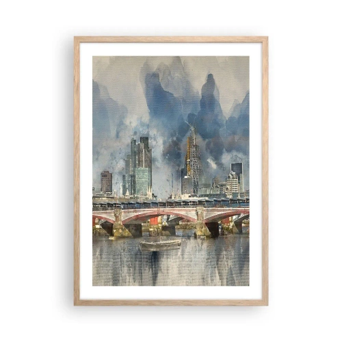 Poster in einem Rahmen aus heller Eiche - London in seiner ganzen Pracht - 50x70 cm