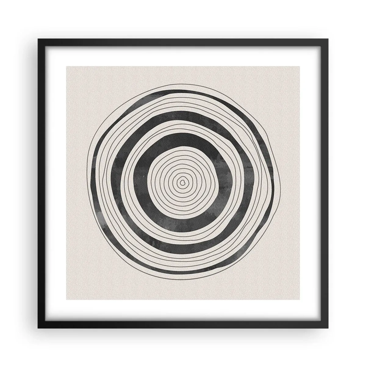 Poster in einem schwarzem Rahmen - Wichtig ist, was dazwischen liegt - 50x50 cm