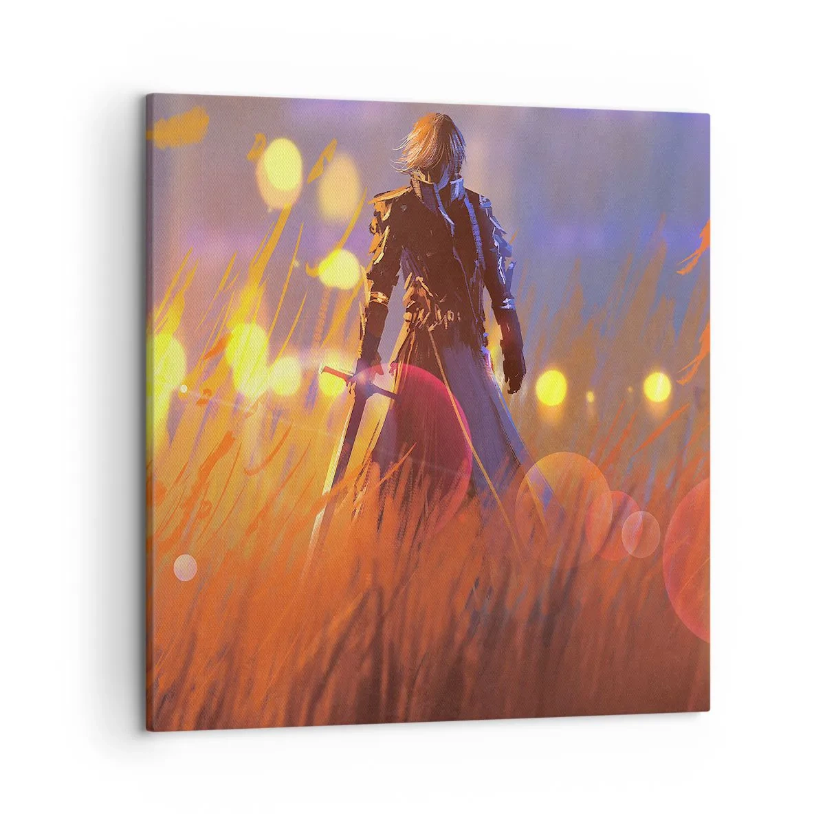 Bild auf Leinwand - Leinwandbild - Fahrender Ritter - 50x50 cm