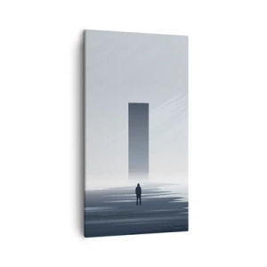 Bild auf Leinwand - Leinwandbild - Chance oder Bedrohung? - 45x80 cm