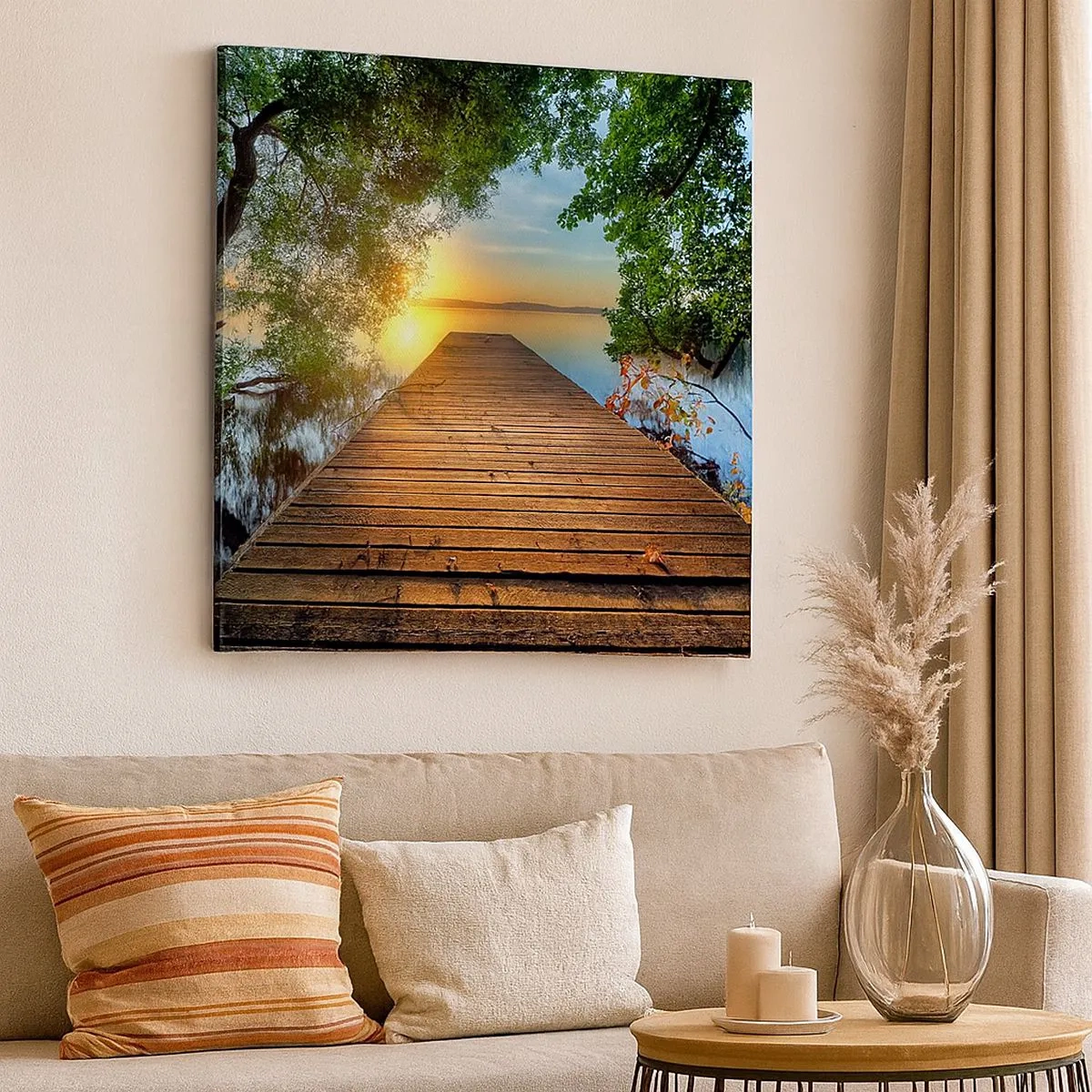 Bild auf Leinwand - Leinwandbild - Nimm dir Zeit, setz dich hin - 30x30 cm