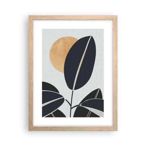 Poster in einem Rahmen aus heller Eiche - Heißer Sommertag - 30x40 cm