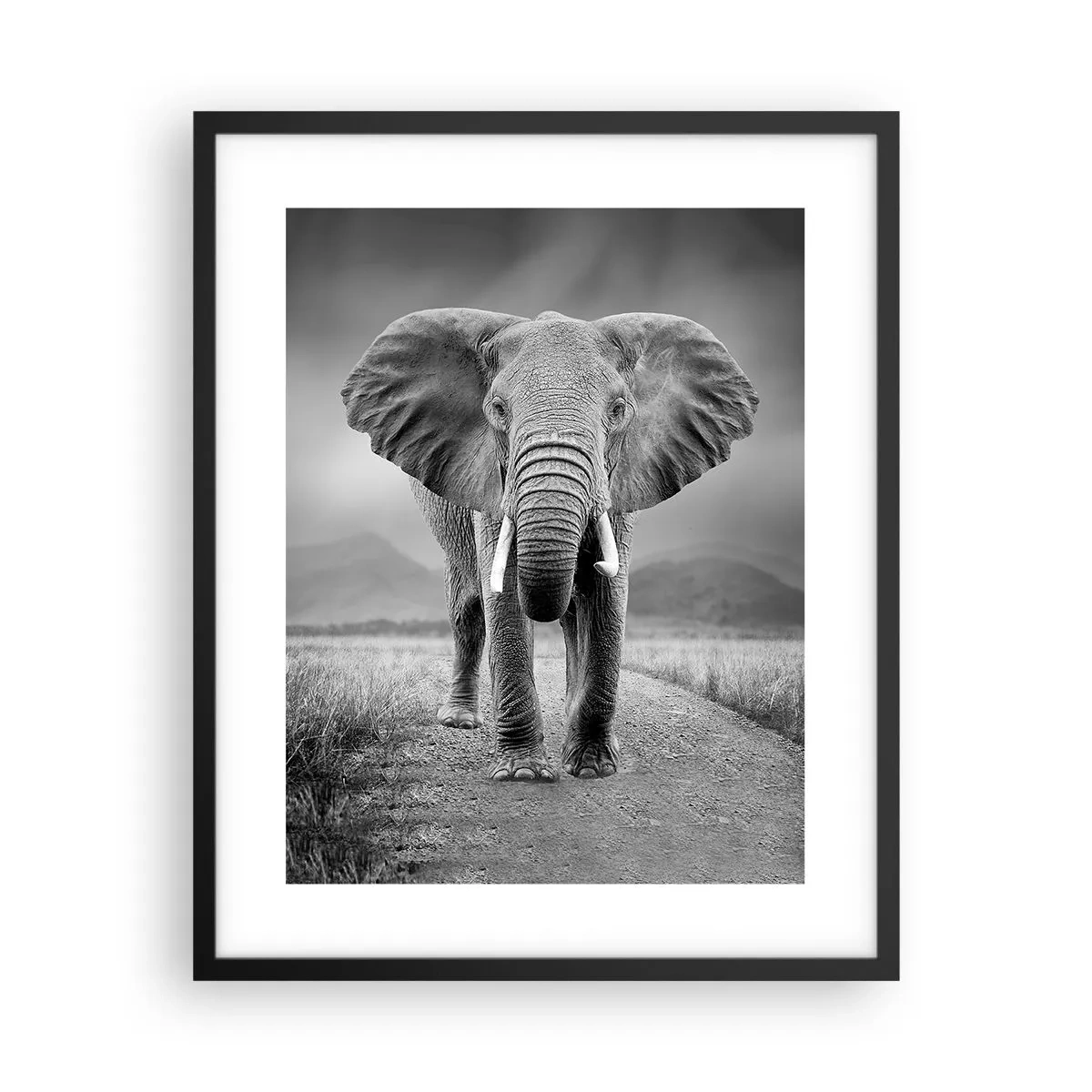 Poster in einem schwarzem Rahmen - Der Gastgeber heißt willkommen - 40x50 cm