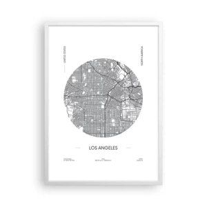 Poster in einem weißen Rahmen - Anatomie von Los Angeles - 50x70 cm