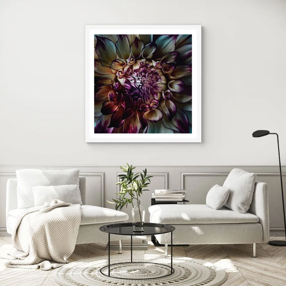 Poster in einem weißen Rahmen - Die Blütezeit der Jugend - 60x60 cm