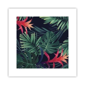 Poster - Im Grünen in Flammen gehen - 30x30 cm