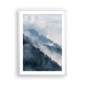 Poster in einem weißen Rahmen - Mystik der Berge - 50x70 cm
