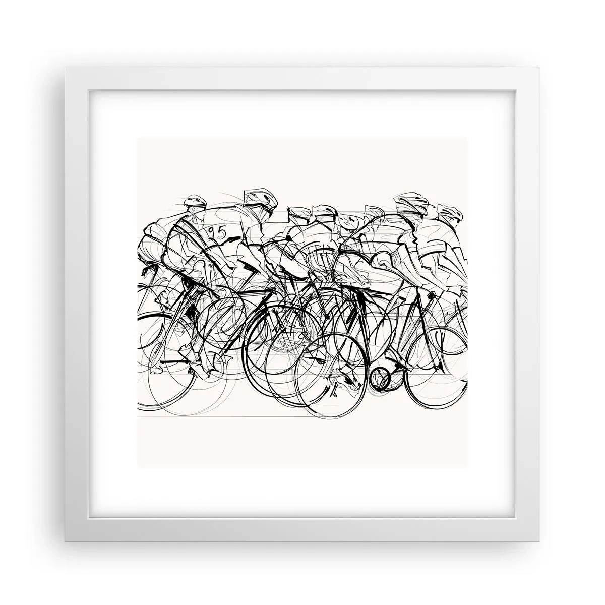 Poster in einem weißen Rahmen - Gemeinsam als Team - 30x30 cm