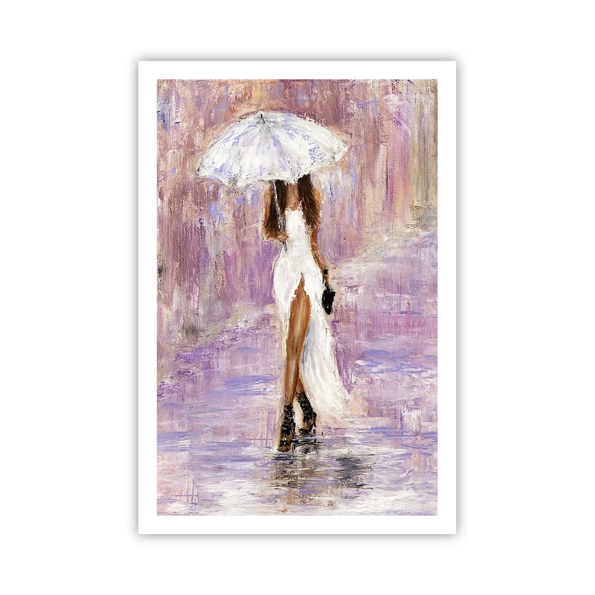 Poster - Im lila Regen - 61x91 cm