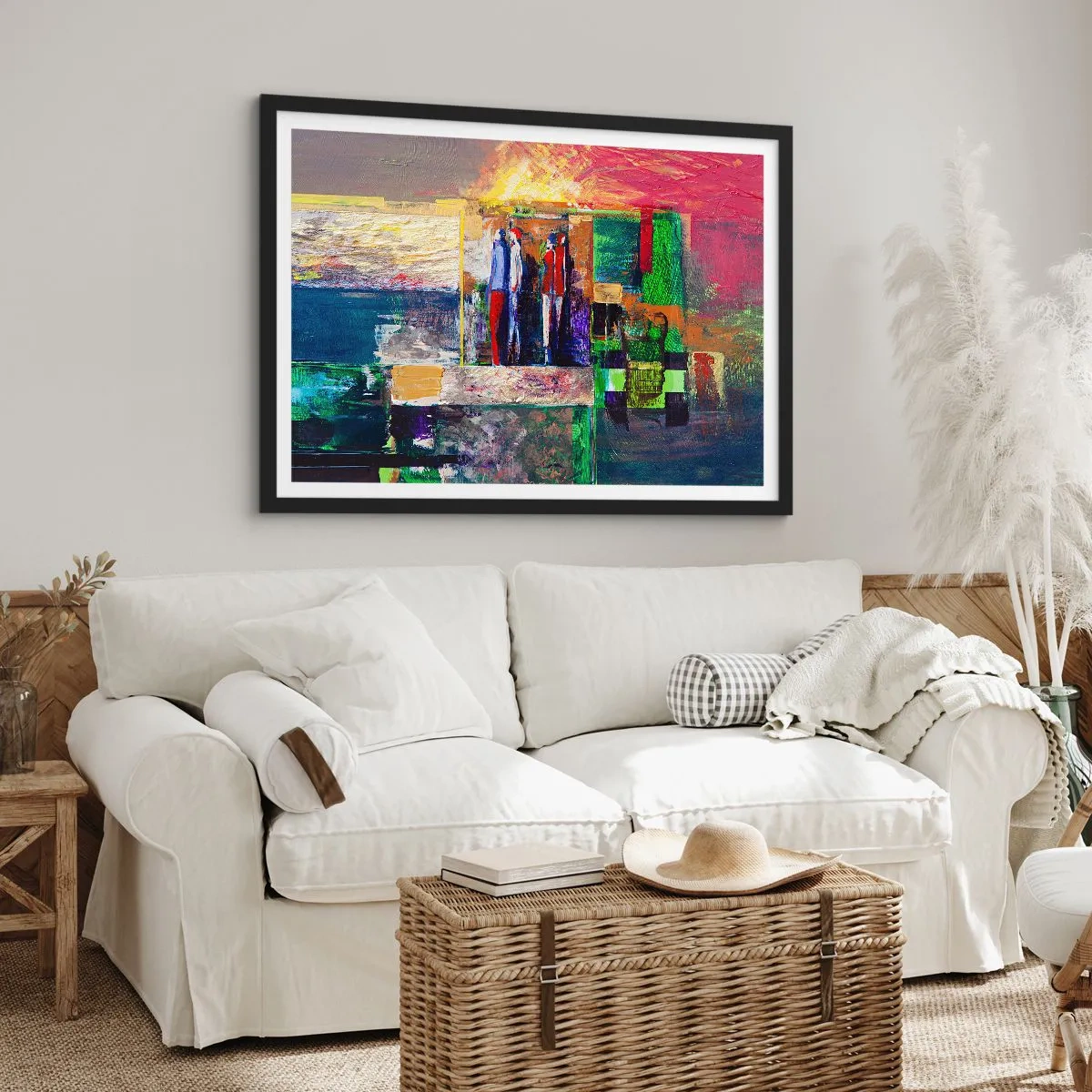 Poster in einem schwarzem Rahmen - Beziehungen und Emotionen - 91x61 cm