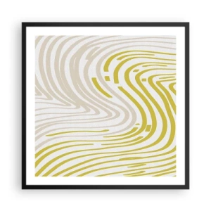 Poster in einem schwarzem Rahmen - Komposition mit sanfter Biegung - 60x60 cm
