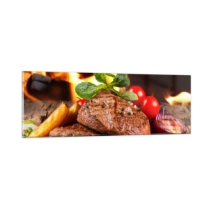 Glasbild - Bild auf glas - Von Hitze gezaubert - 90x30 cm