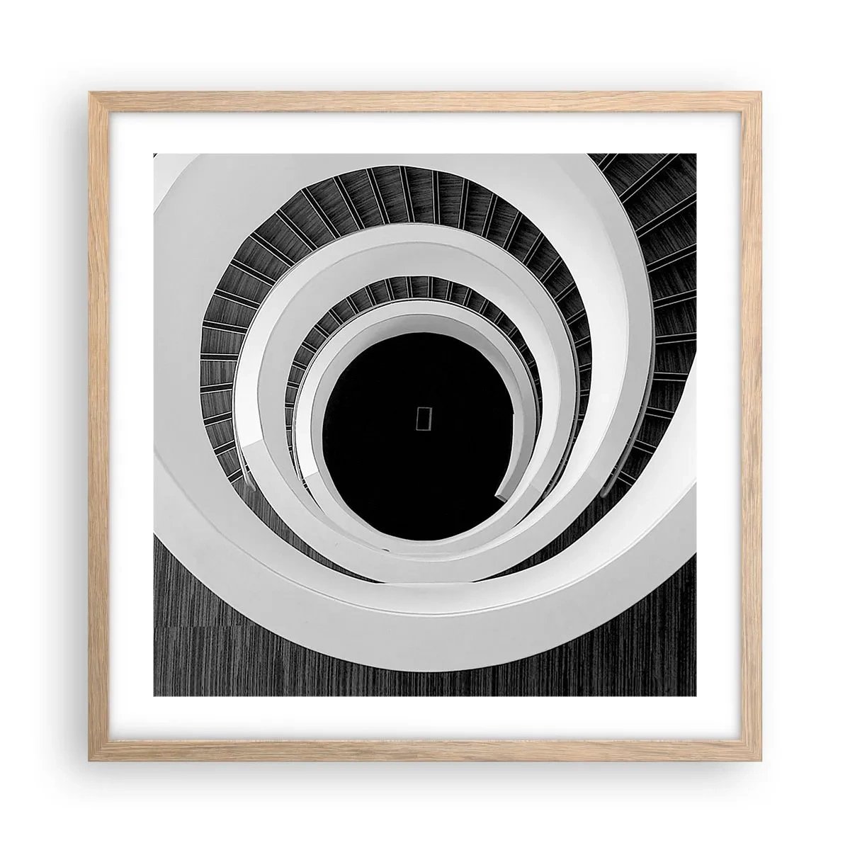 Poster in einem Rahmen aus heller Eiche - Zum Kern der Sache - 50x50 cm