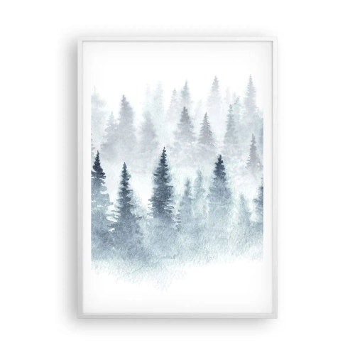 Poster in einem weißen Rahmen - In Nebel gehüllt - 70x100 cm