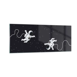 Glasbild - Bild auf glas - Kosmischer Tanz - 100x40 cm