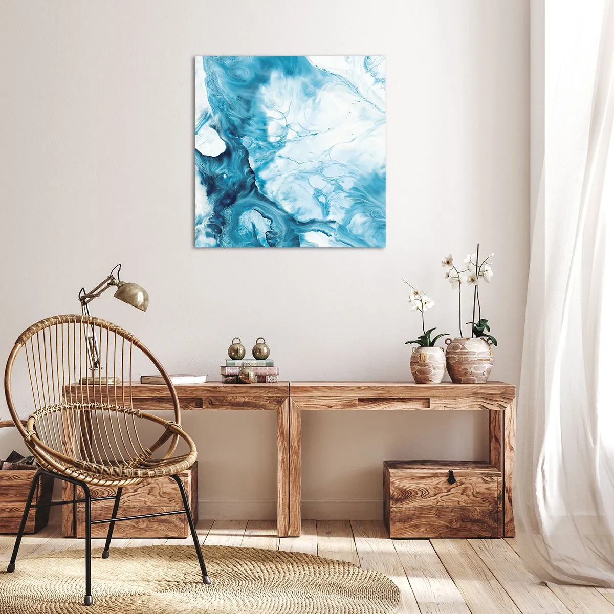 Bild auf Leinwand - Leinwandbild - Blaues Konzert - 30x30 cm