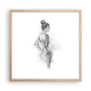 Poster in einem Rahmen aus heller Eiche - Schön wie ein Gemälde - 50x50 cm