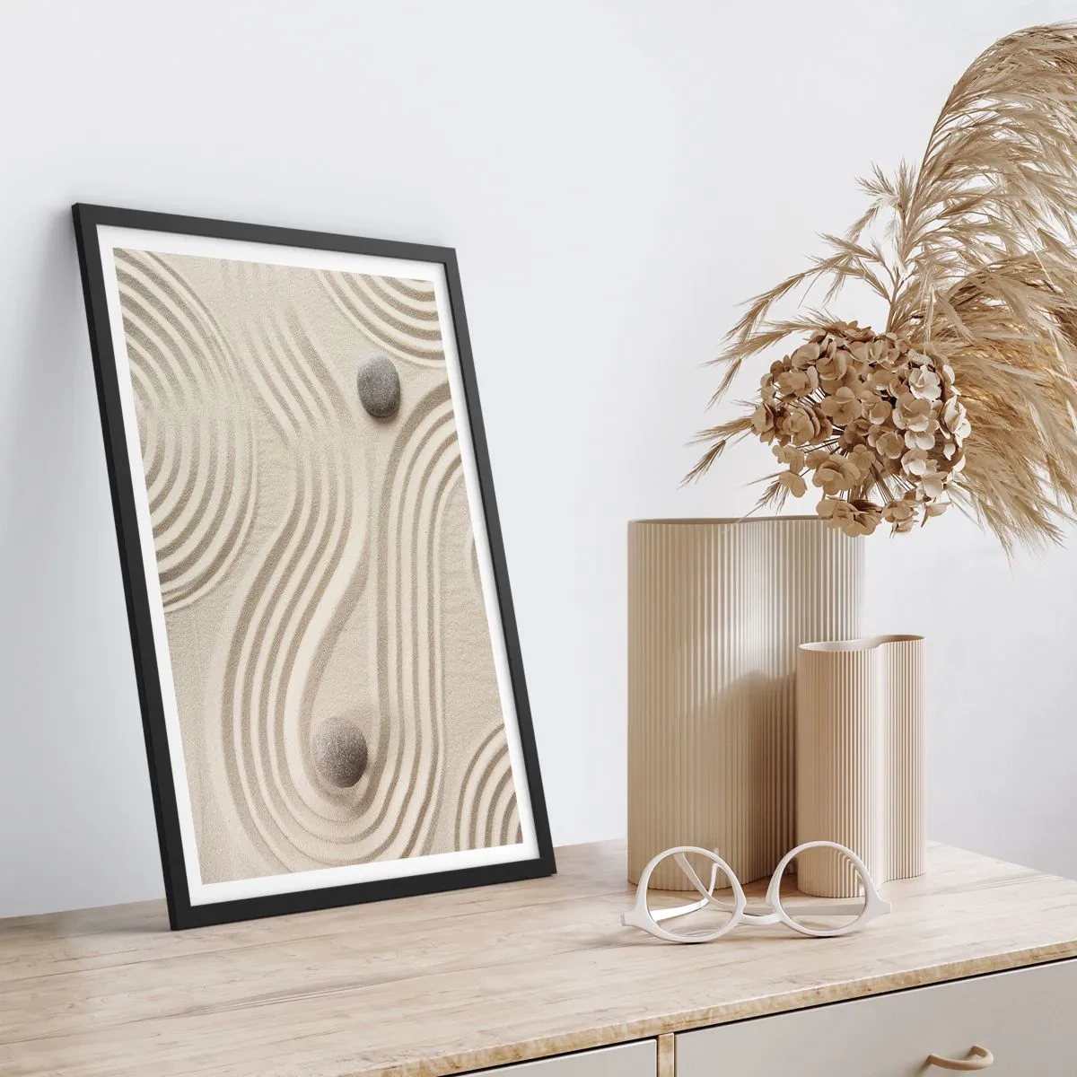 Poster in einem schwarzem Rahmen - Ein Hauch von Wärme - 40x50 cm