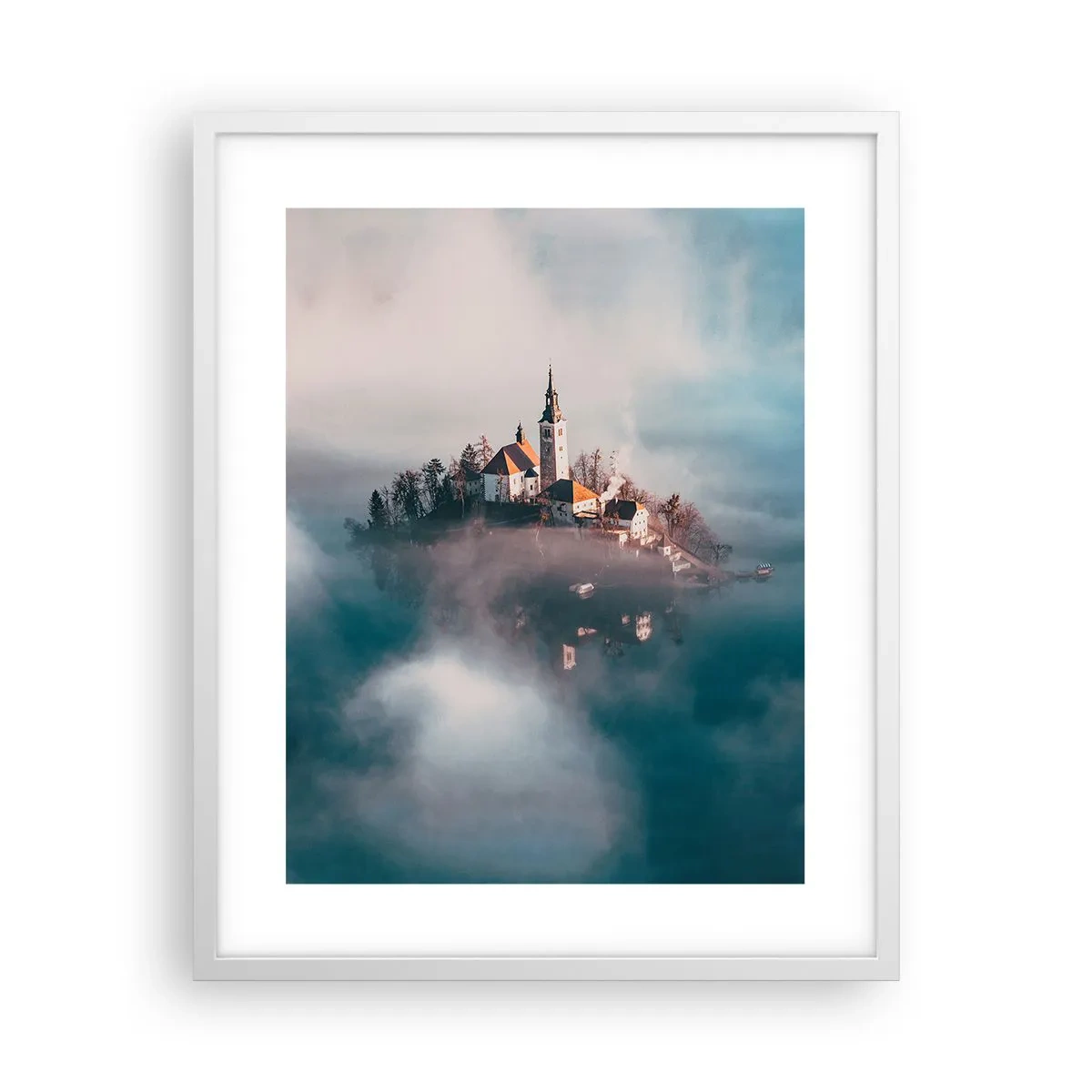 Poster in einem weißen Rahmen - Trauminsel - 40x50 cm