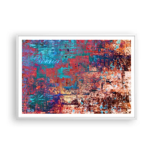 Poster in einem weißen Rahmen - Erinnerung und Vergessen - 100x70 cm