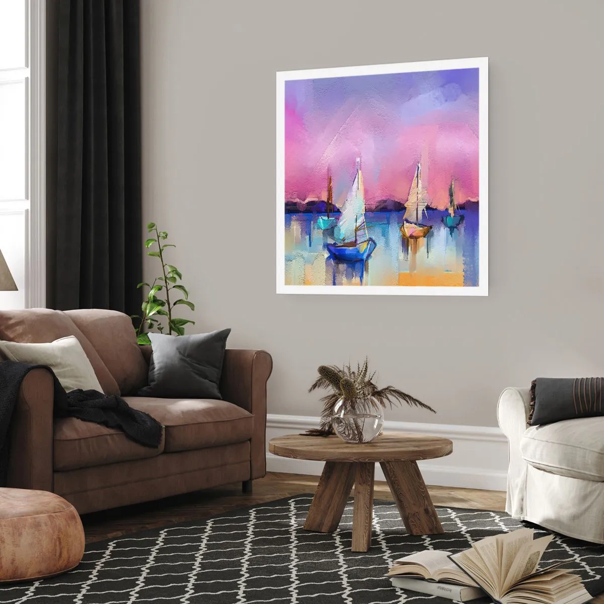 Poster - Richtung: breites Wasser - 40x40 cm