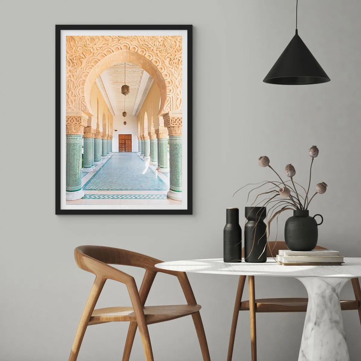 Poster in einem schwarzem Rahmen - Aus den Geschichten von Scheherazade - 70x100 cm