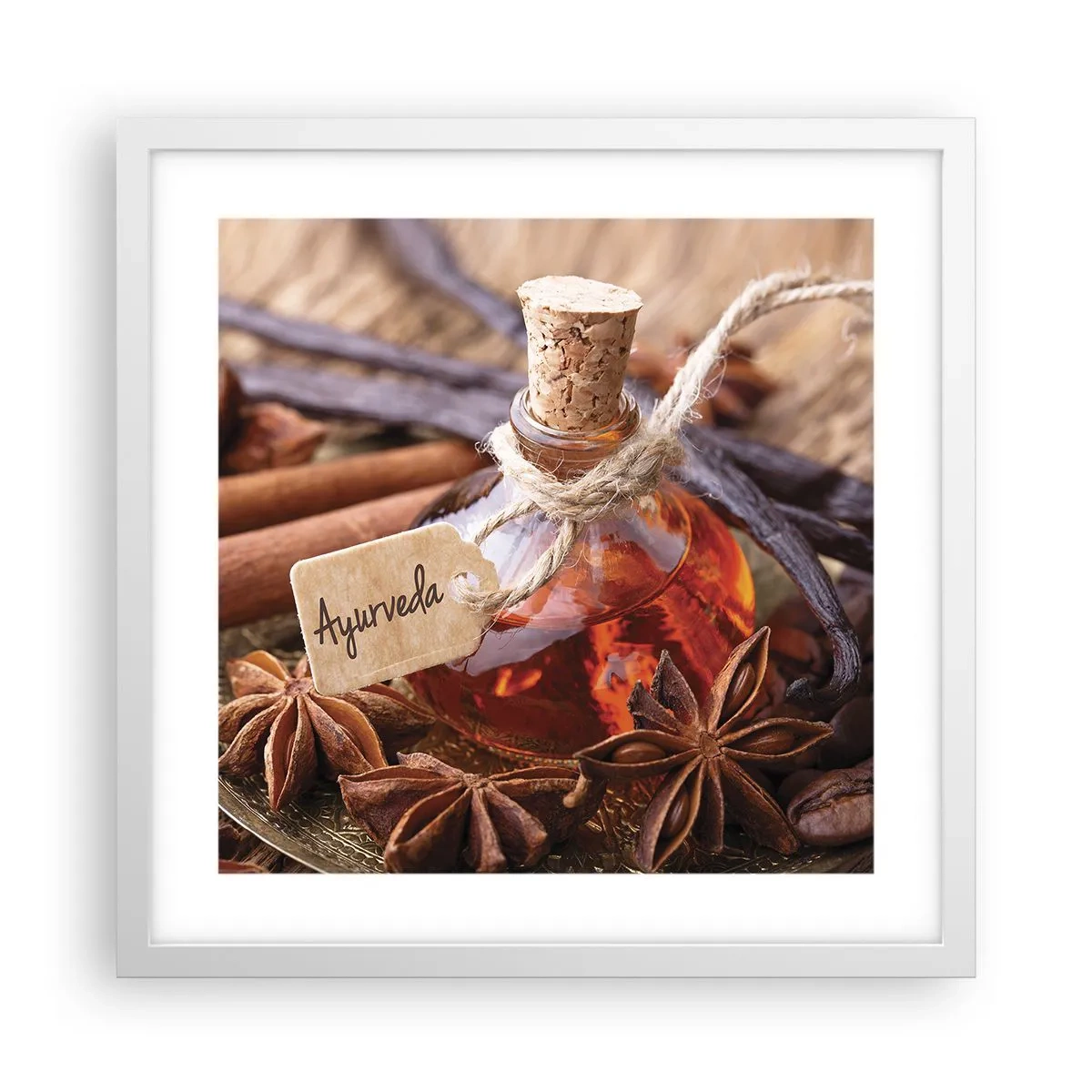 Poster in einem weißen Rahmen - Zur Einheit von Körper und Geist - 40x40 cm