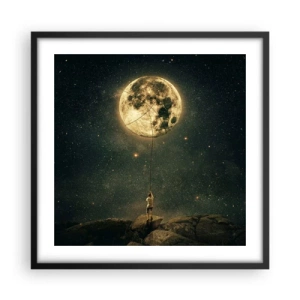 Poster in einem schwarzem Rahmen - Der Mann, der den Mond gestohlen hat - 50x50 cm