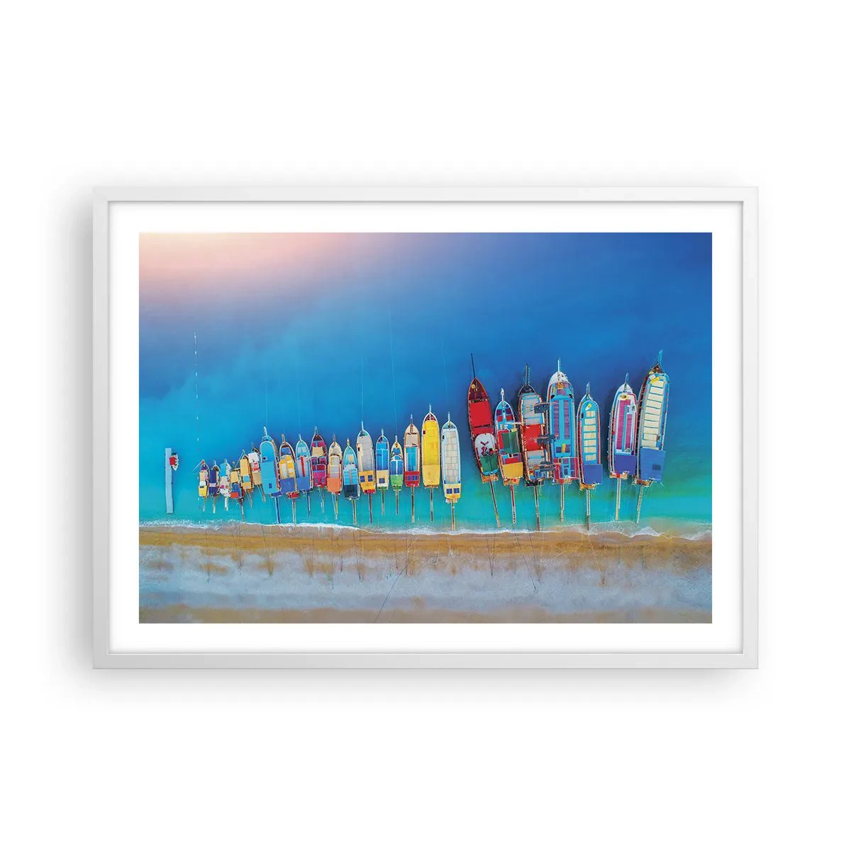 Poster in einem weißen Rahmen - Aus der Vogelperspektive - 70x50 cm