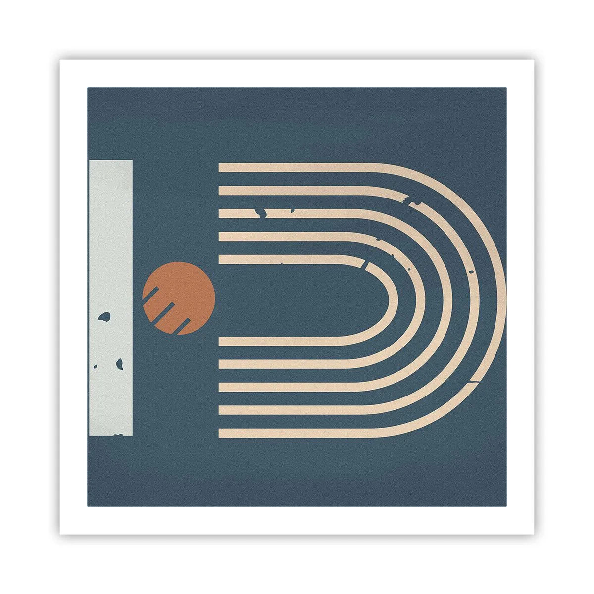 Poster - Geometrie auf dem Granatapfel - 60x60 cm