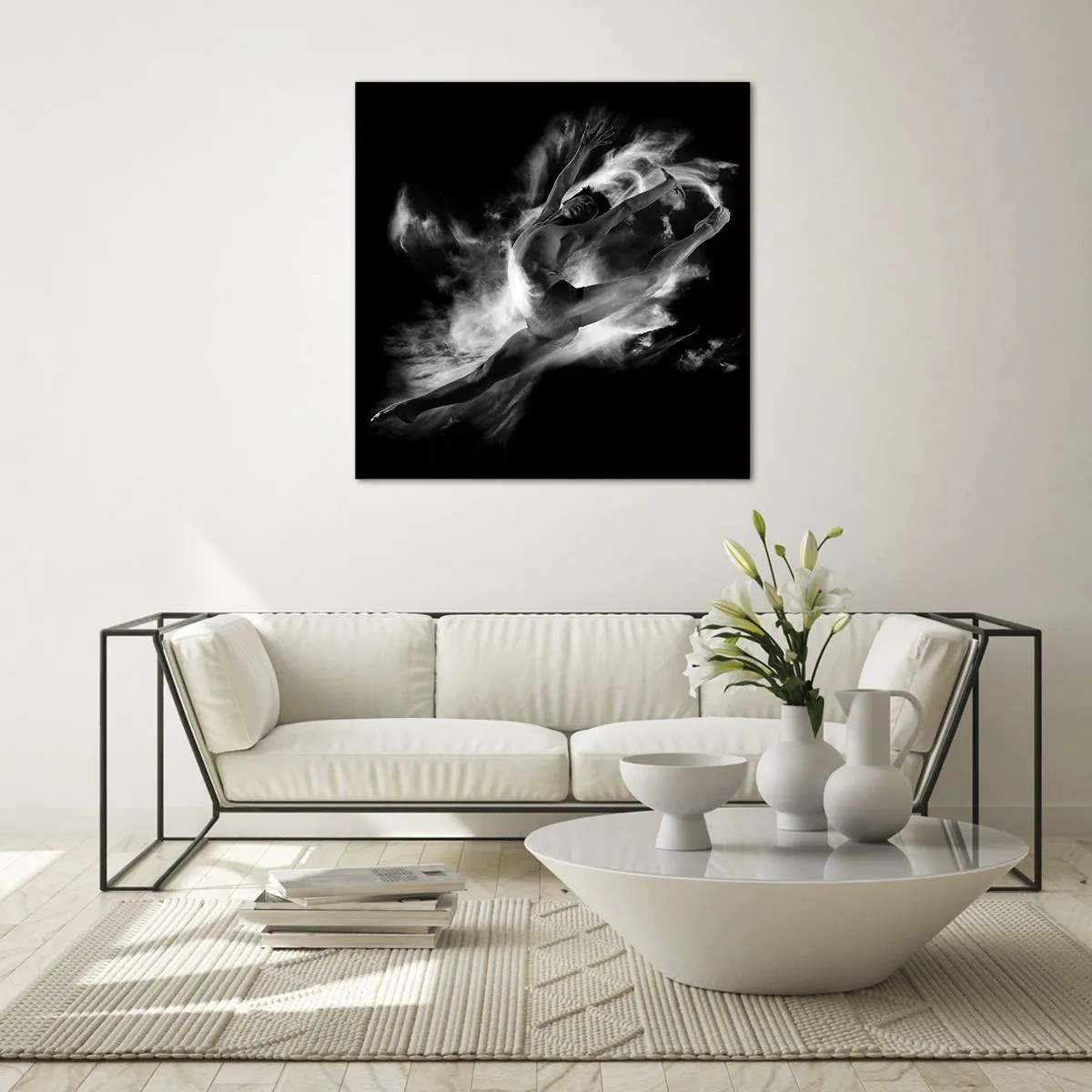 Glasbild - Bild auf glas - Im Flug hängen geblieben - 50x50 cm