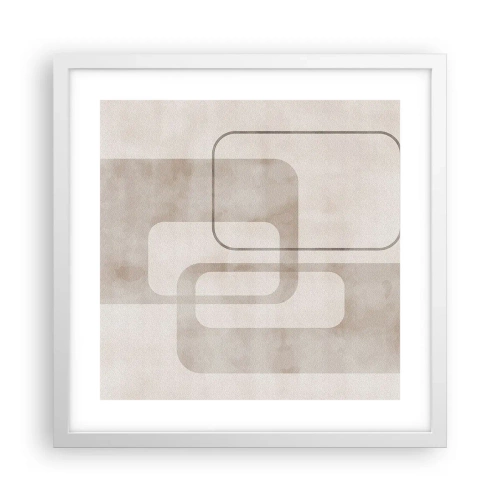 Poster in einem weißen Rahmen - Geometrische Fuge - 40x40 cm