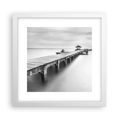 Poster in einem weißen Rahmen - In die Ferne - 30x30 cm