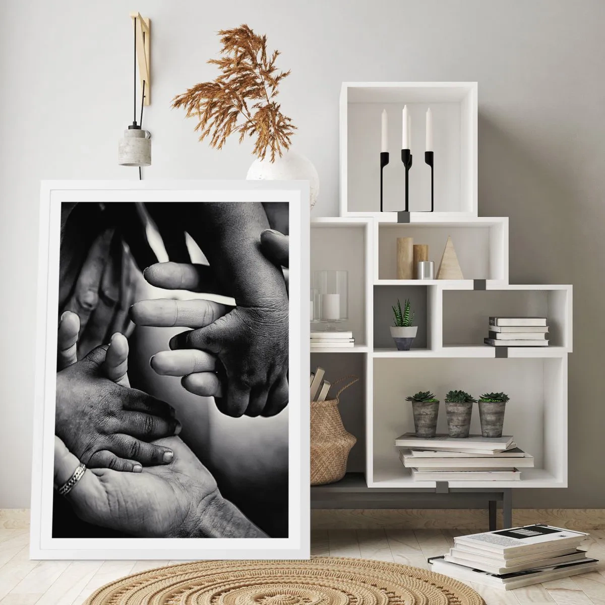 Poster in einem weißen Rahmen - Mensch sein - 40x50 cm