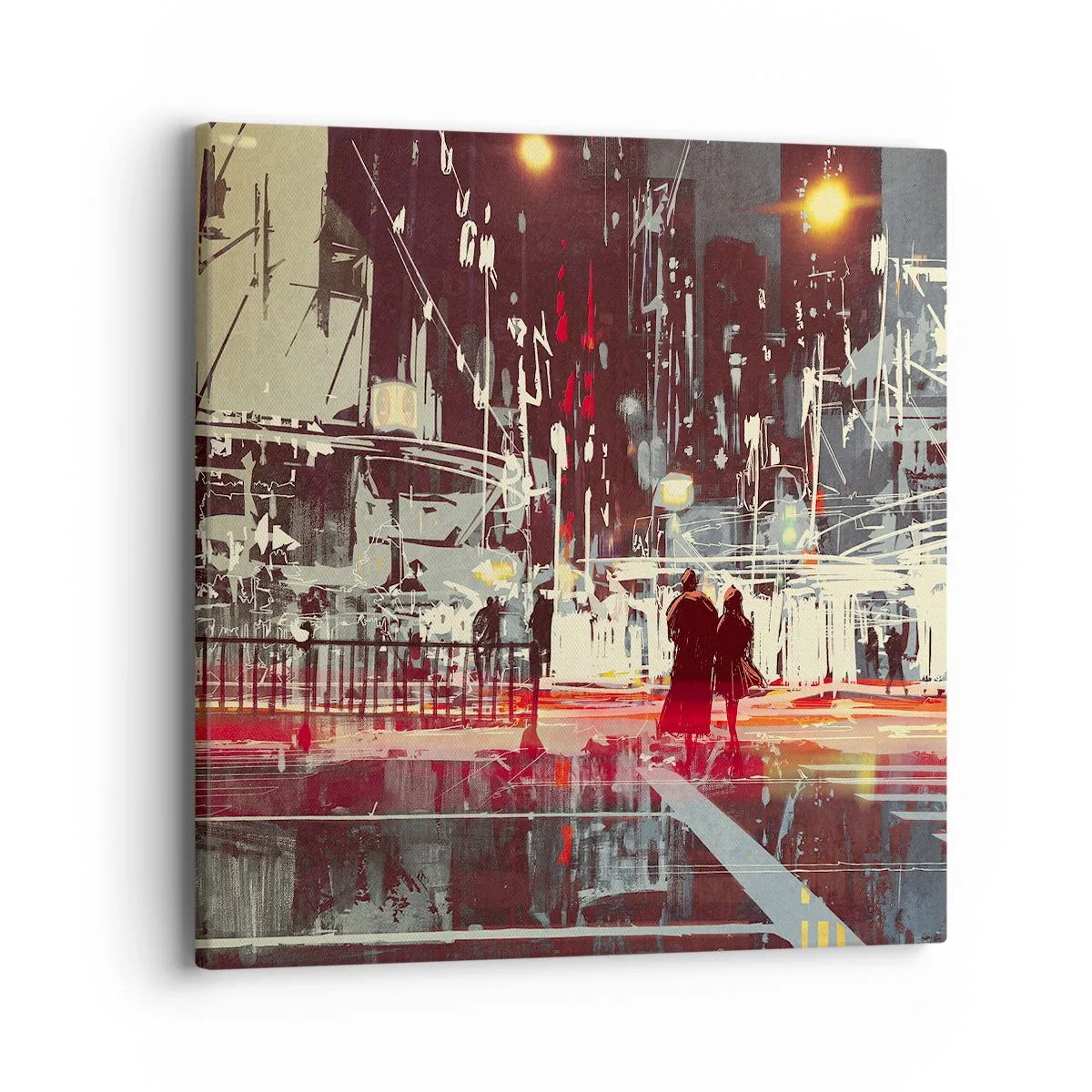 Bild auf Leinwand - Leinwandbild - Eine große Stadtüberquerung - 40x40 cm