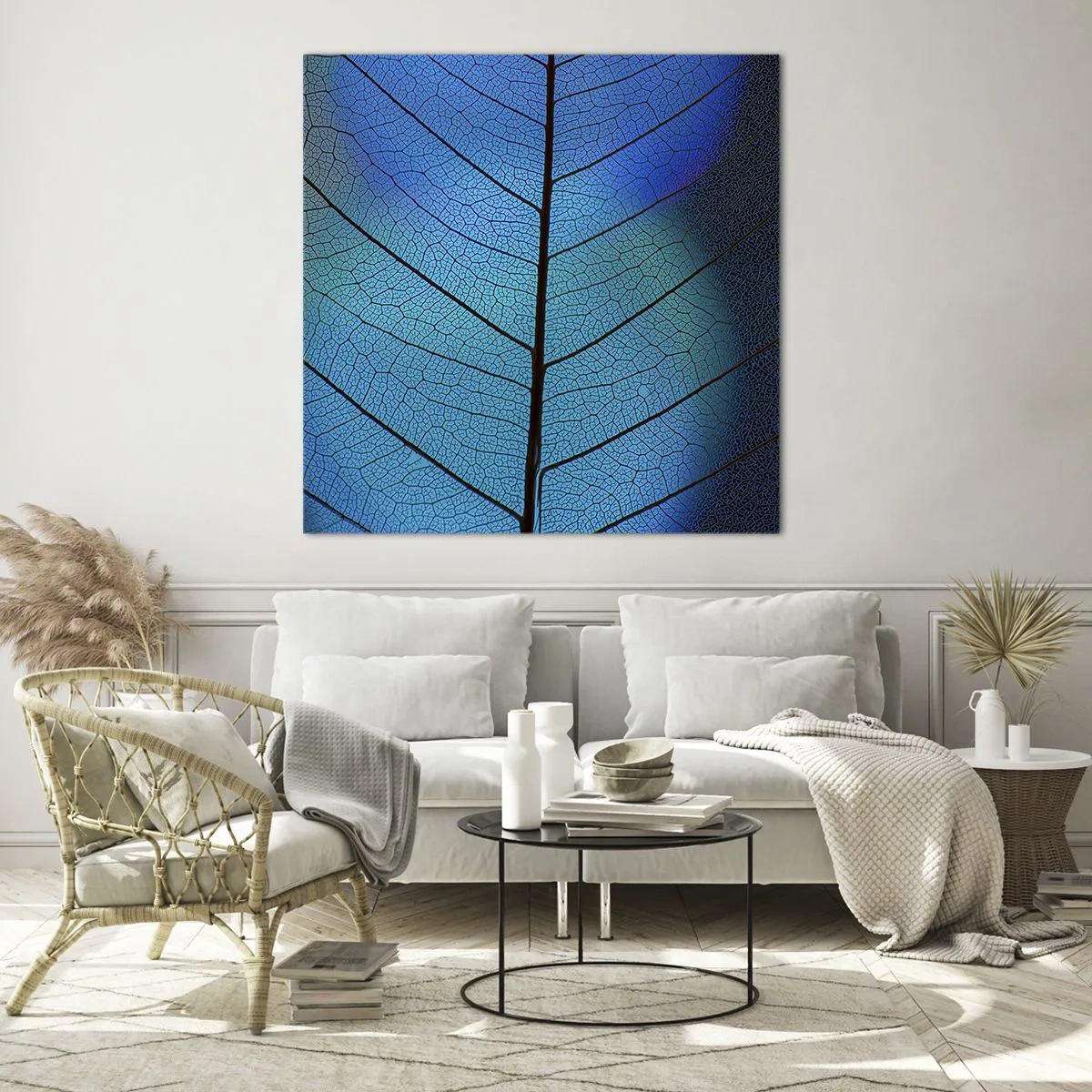 Glasbild - Bild auf glas - Komplizierte Konstruktion - 70x70 cm