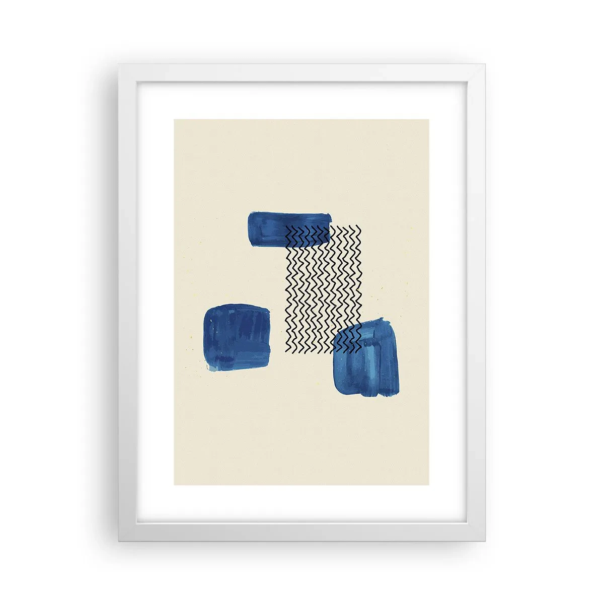 Poster in einem weißen Rahmen - Ein abstraktes Quartett - 30x40 cm