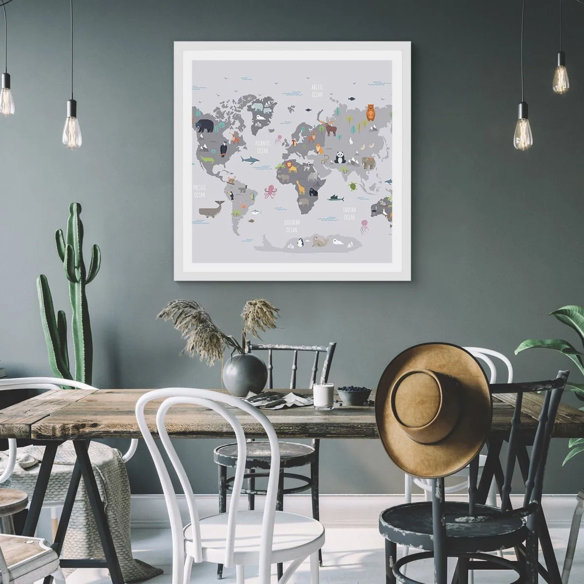 Poster in einem weißen Rahmen - Sag mir wo du herkommst ... - 30x30 cm