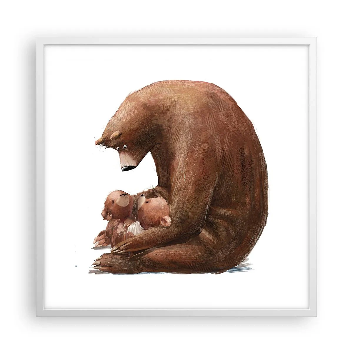 Poster in einem weißen Rahmen - Süße Träume, Kinder - 60x60 cm