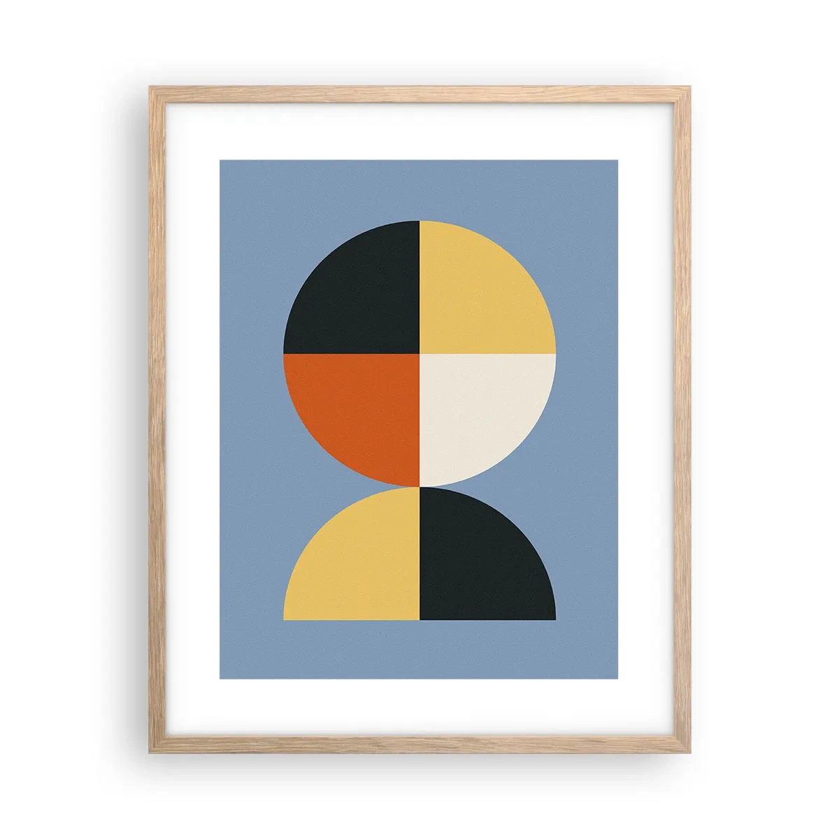 Poster in einem Rahmen aus heller Eiche - Beobachte und zähle - 40x50 cm