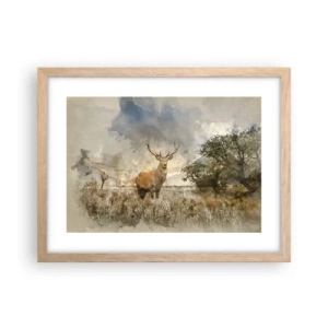 Poster in einem Rahmen aus heller Eiche - Würde – Stärke – Würde - 40x30 cm