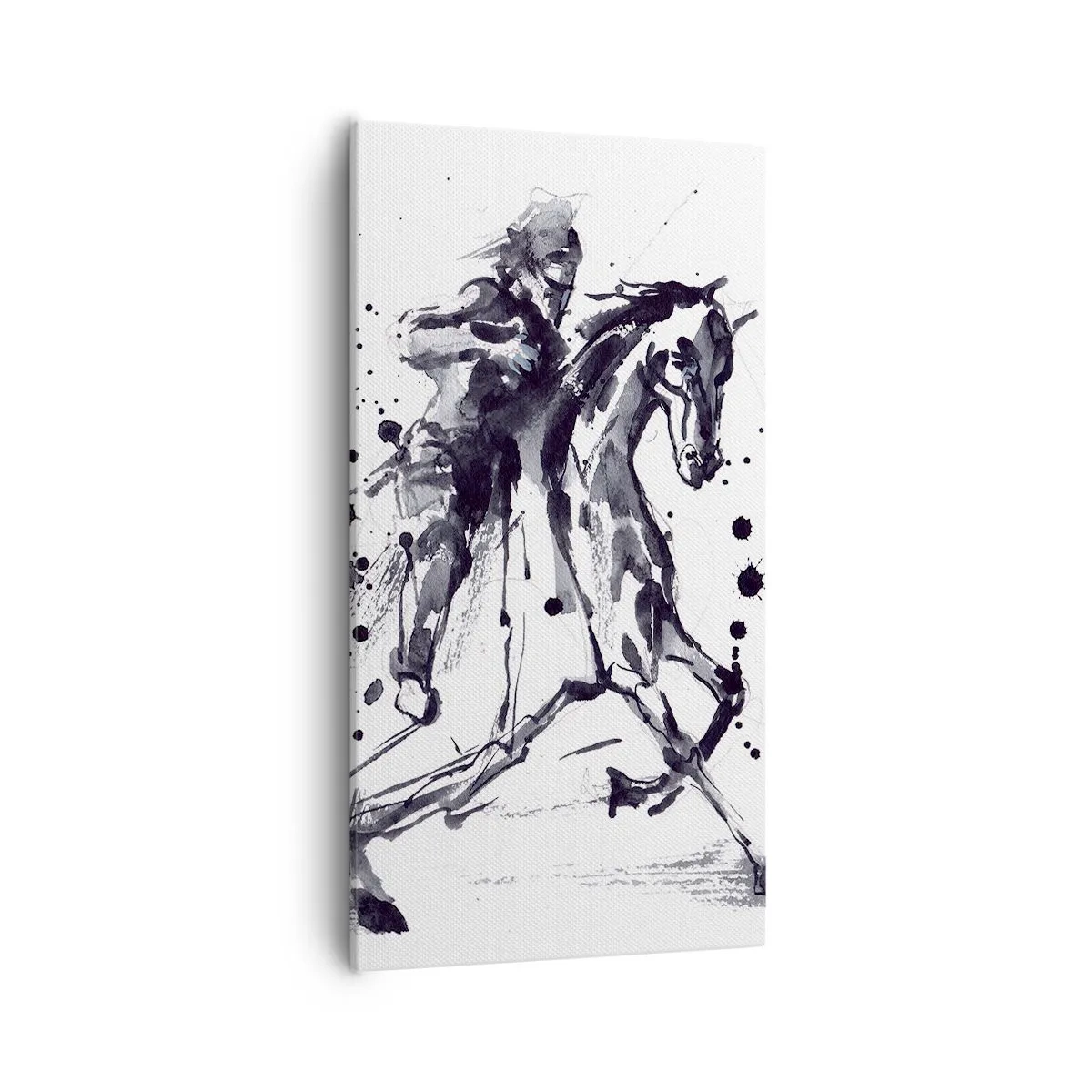 Bild auf Leinwand - Leinwandbild - Schwarzer Ritter - 55x100 cm