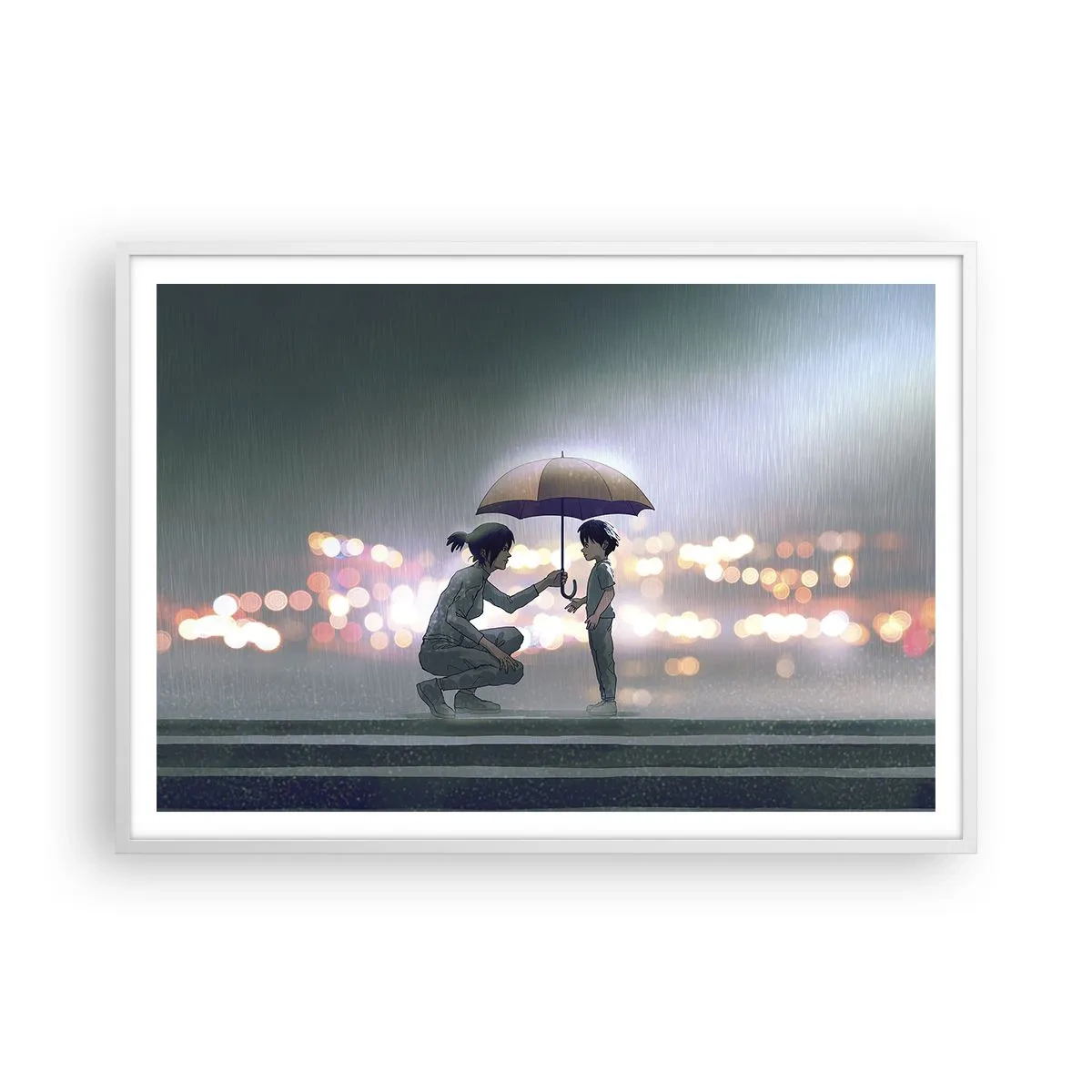 Poster in einem weißen Rahmen - Und jetzt ist alles in Ordnung - 100x70 cm
