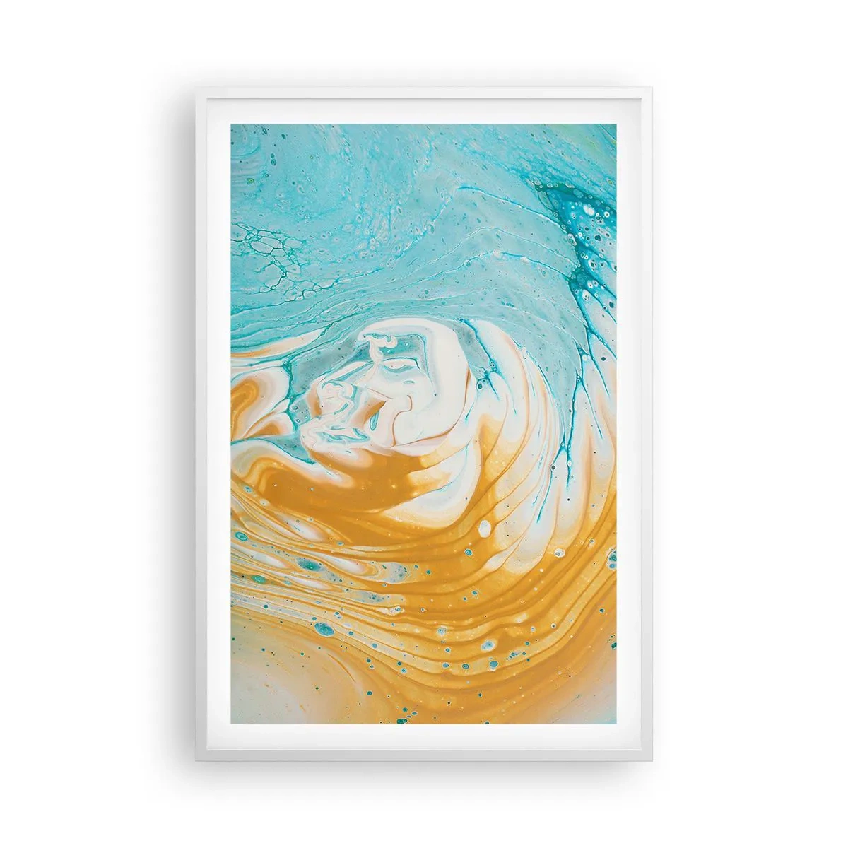 Poster in einem weißen Rahmen - Pastellwirbel - 61x91 cm