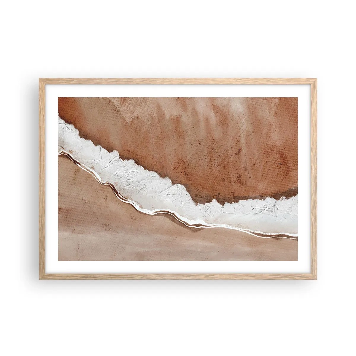 Poster in einem Rahmen aus heller Eiche - In Farben der Erde - 70x50 cm